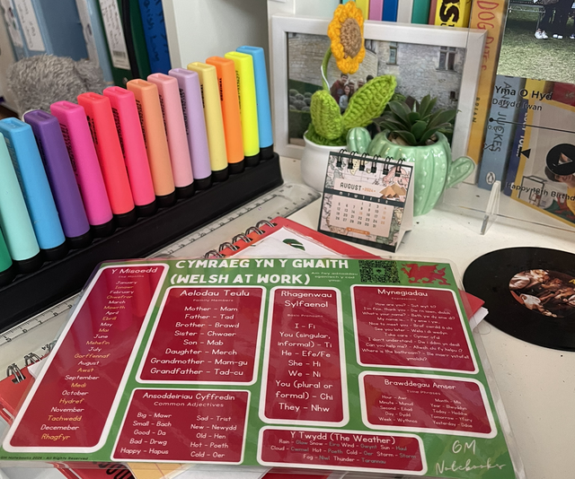 Cymraeg yn y Gwaith A5 Desk Mat