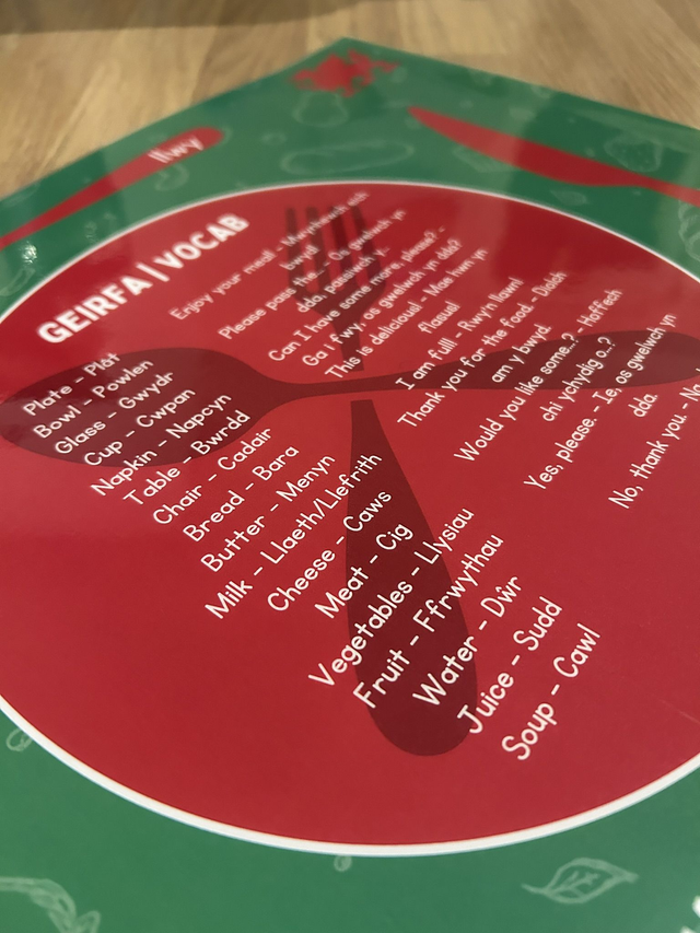 Mat Bwyta Gymraeg | Welsh Dining Mat