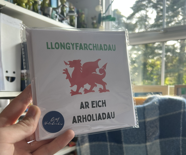 Pack of 6 GM Notebooks Greeting Cards - Dwyiethog