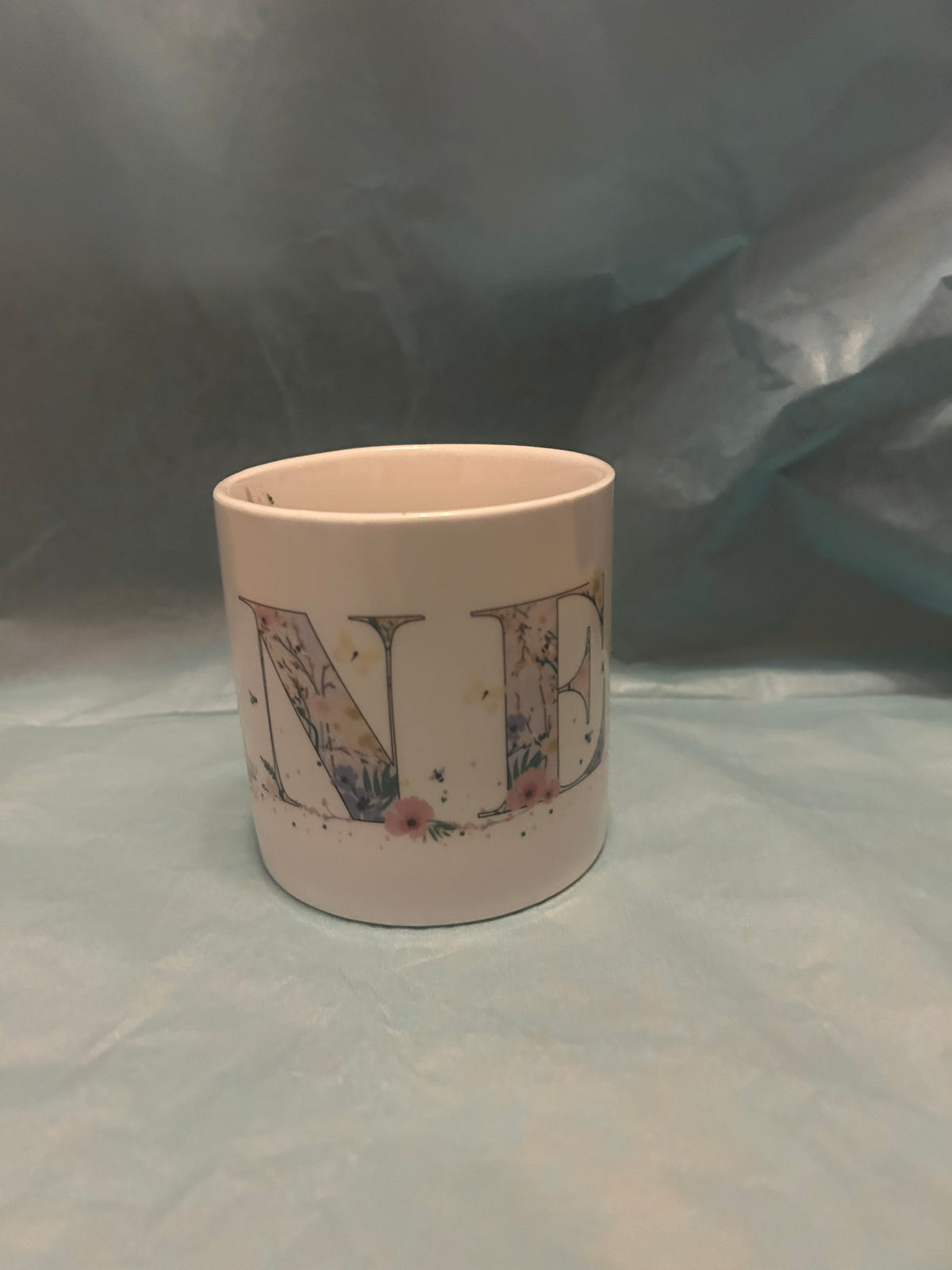 Paned Mug - Purple Floral Design