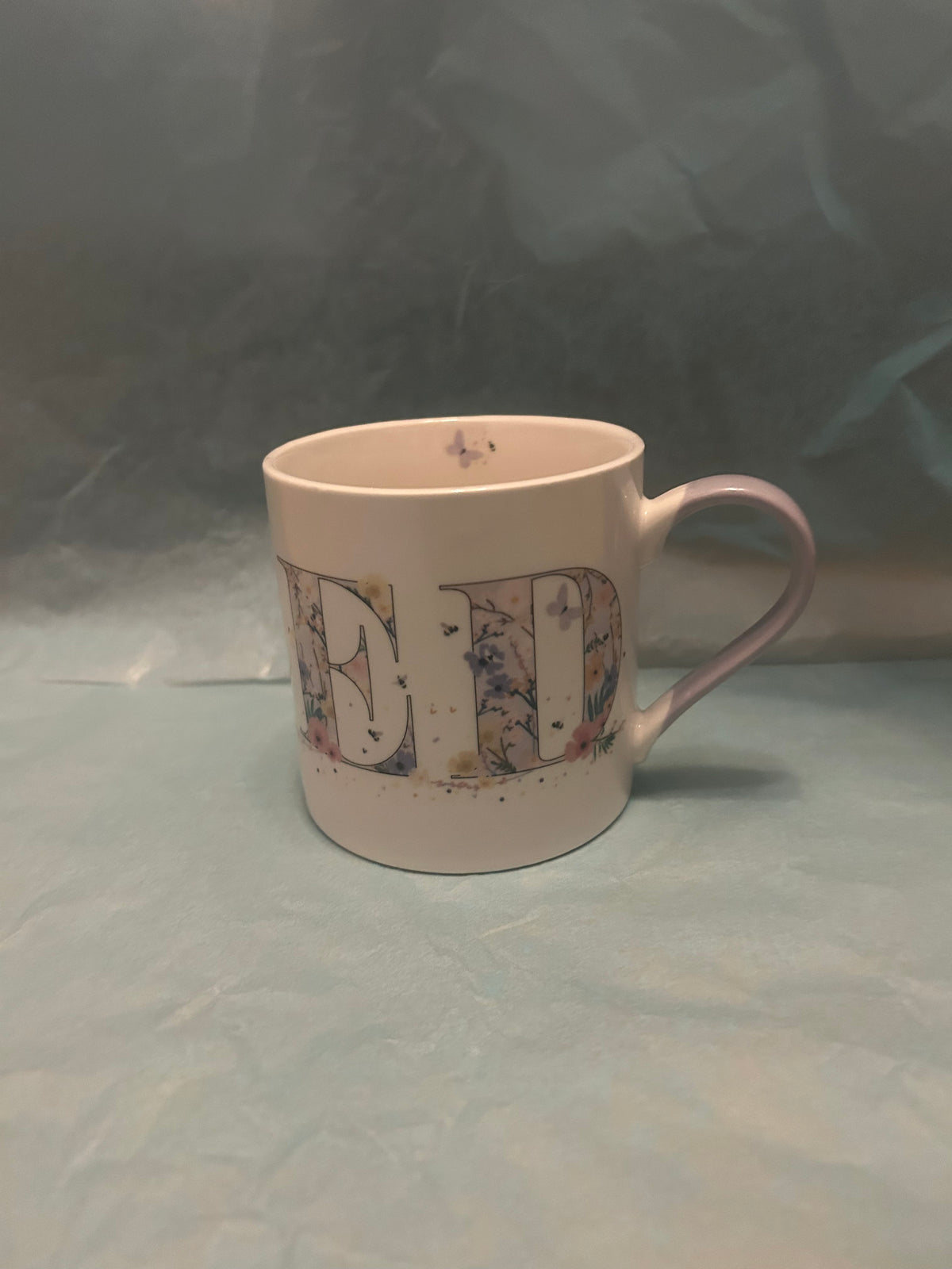 Paned Mug - Purple Floral Design