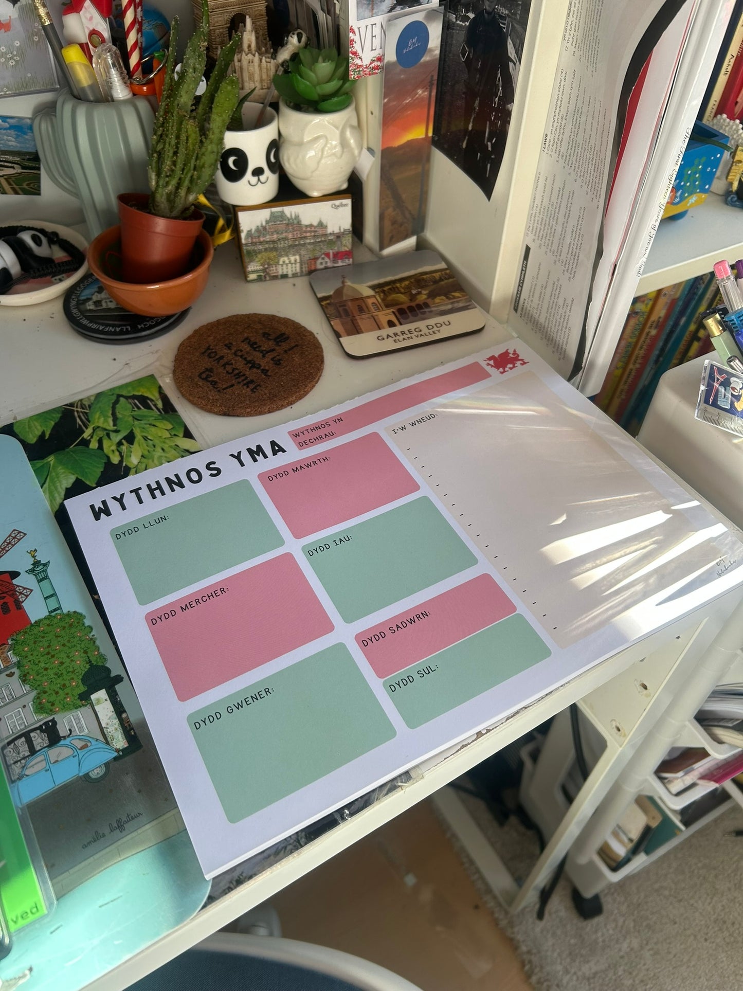 A4 Pad Cynllunio Wythnos Cymraeg (Welsh Weekly Planner Pad)