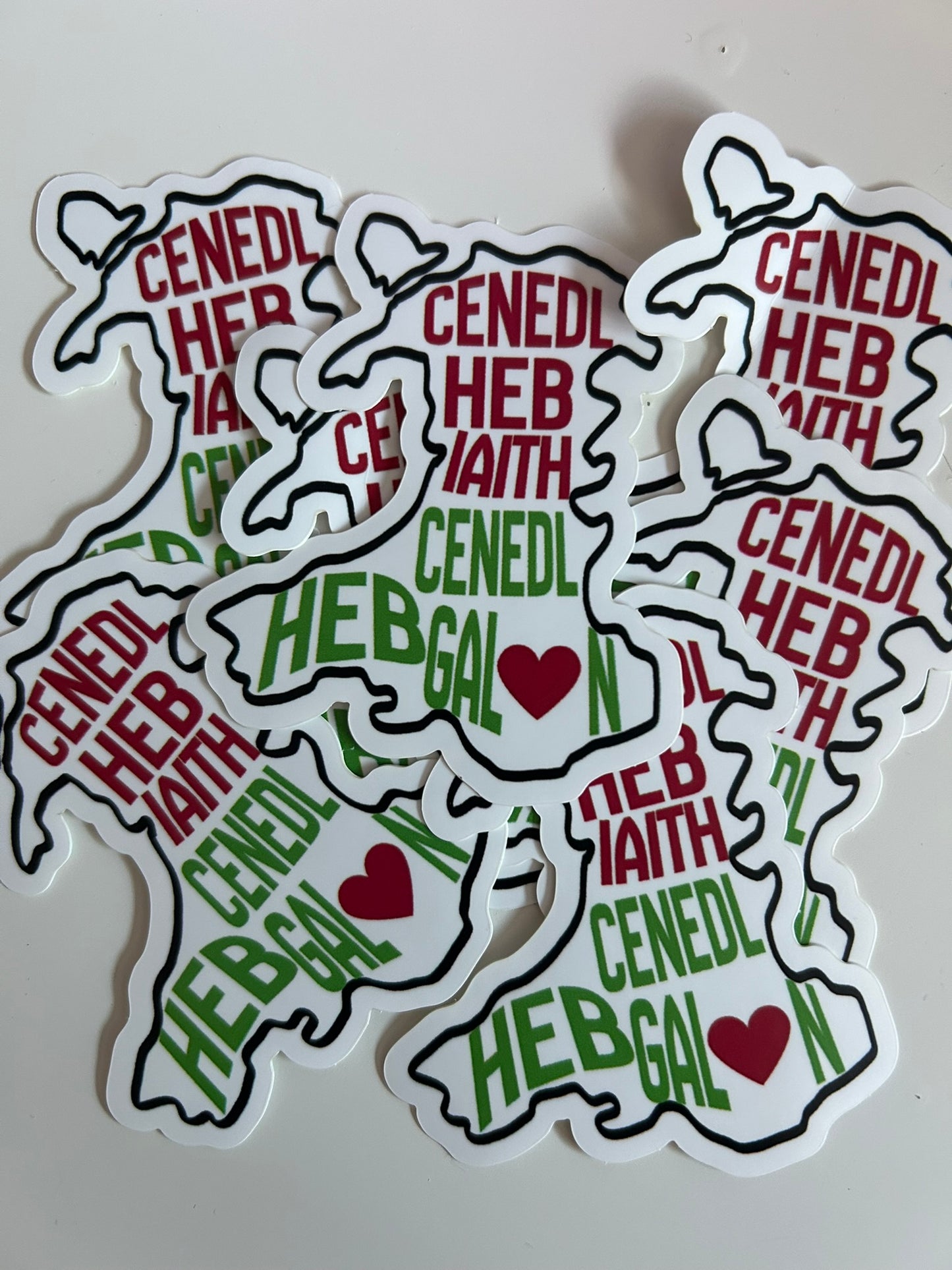 Sticer Cendl Heb Iaith, Cenedl Heb Galon