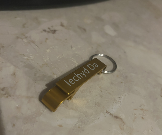 Iechyd Da Engraving Bottle Opener Keyring