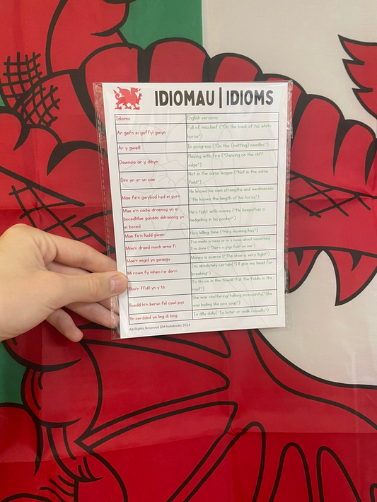 A5 Idiomau Gymraeg (Welsh Idioms) Card