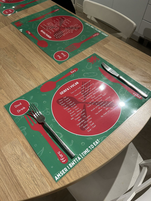Mat Bwyta Gymraeg | Welsh Dining Mat