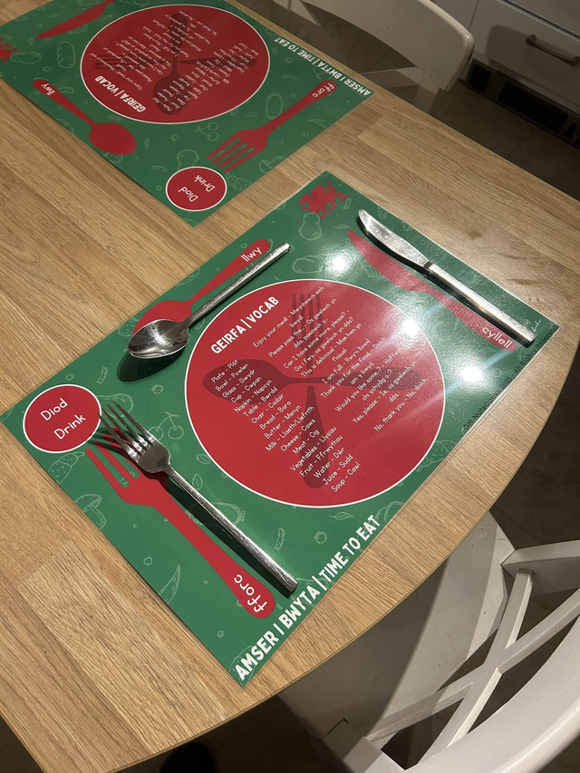 Mat Bwyta Gymraeg | Welsh Dining Mat