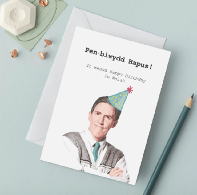 Draenog Designs - Welsh birthday card 'Pen-blwydd hapus' Bryn